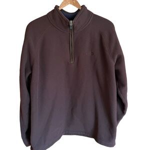 North Face 1/4 zip men’s sweater size large in brown with long sleeves